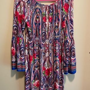 Super cute BP knee length dress. Paisley vibrant colors